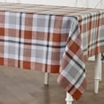 thumbnail image 4 of Solino Home Linen Tablecloth 60 x 90 Inch - 100% Pure Linen Plaid Cinnamon Table Cloth for Rectangle Tables - Fall Buffalo Check Machine Washable Tablecloth for Autumn, Halloween, 4 of 6