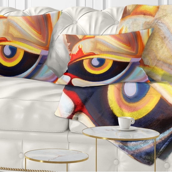 Designart Eye s Intuition - Abstract Throw Pillow - 12x20