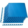 thumbnail image 1 of BalanceFrom Puzzle Exercise Mat with EVA Foam Interlocking Tiles, Blue, 1 of 12