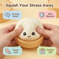 thumbnail image 2 of Dumpling Stress Reliever for Adults, Soft Slow Rising Squeeze Ball, Sensory Anxiety Relief Tool, Cute Desk Decor for Office & Home Relaxation (Clear+Pink Glitter), 2 of 10