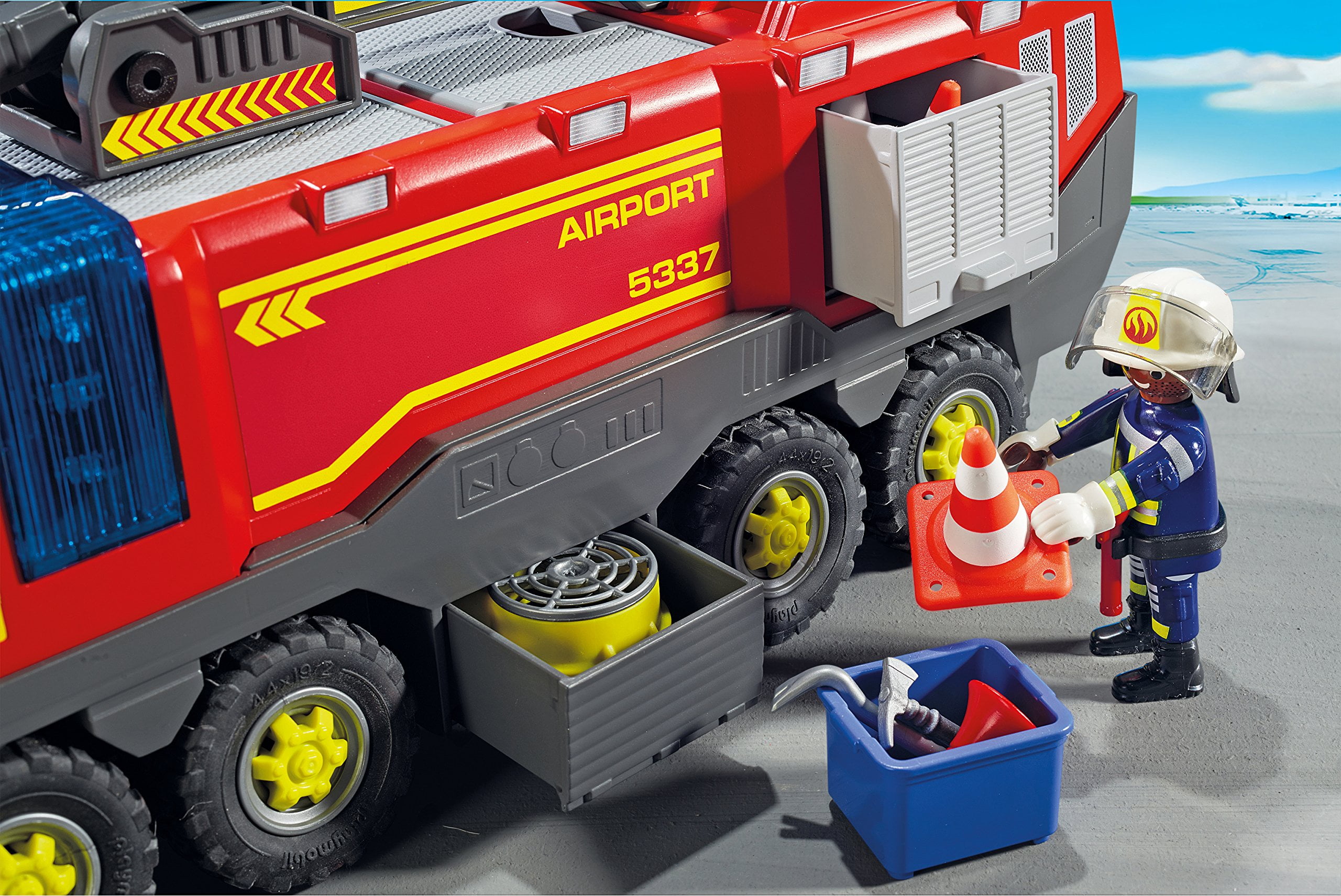 playmobil airport fire truck
