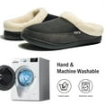 thumbnail image 5 of Men's Warm Soft Slippers Memory Foam Suede Clogs Plush Shearling Lining Slip on House Shoes Indoor Outdoor Coffee, Size 13-14, 5 of 8