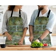 thumbnail image 3 of Yehwow Art Print Painting Monet Footbridge Bib Apron For Kitchen BBQ Gardening With Adjustable Neck Strap 27x31 Inch, 3 of 4