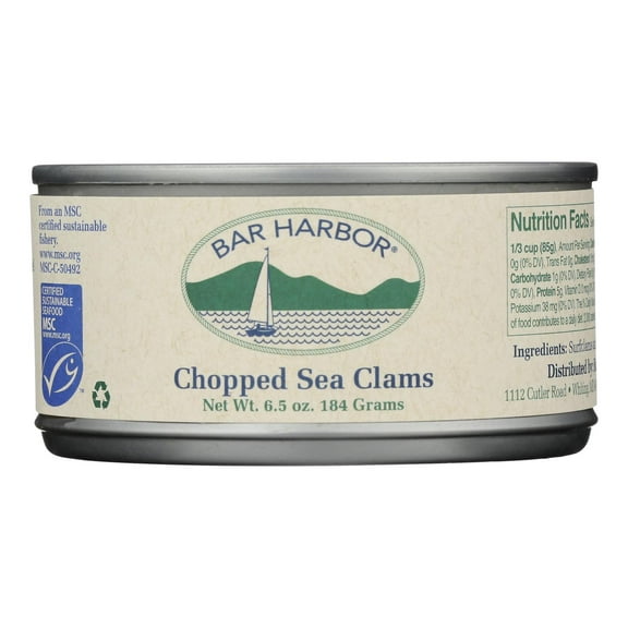 (12 pack) (12 Pack) Bar Harbor Chopped Clams, 6.5 Oz. Can