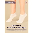thumbnail image 7 of HUGH UGOLI Women Bamboo No Show Socks | Non Slip Invisible Liner Socks | Soft, Thin & Seamless Low Cut Socks | White | Shoe Size 9-12 | 6 Pairs, 7 of 7