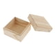 thumbnail image 4 of Caja de Sin Terminar de Bricolaje, Caja Decorativa, Caja Cuadrada de Maciza con Tapa, Caja de Tesoro, Caja de BLESIY Caja de madera cuadrada sin terminar, 4 of 7
