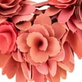 thumbnail image 5 of Northlight Wooden Floral Heart Valentine's Day Wreath - 14" - Salmon Pink, 5 of 5