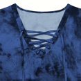 thumbnail image 6 of Women Summer Casual Tops, Plus Size V Neck Tie Dye T Shirts with Lace Up Front Design, 6 of 7