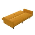 DHP Paxson Futon, Mustard Yellow Linen