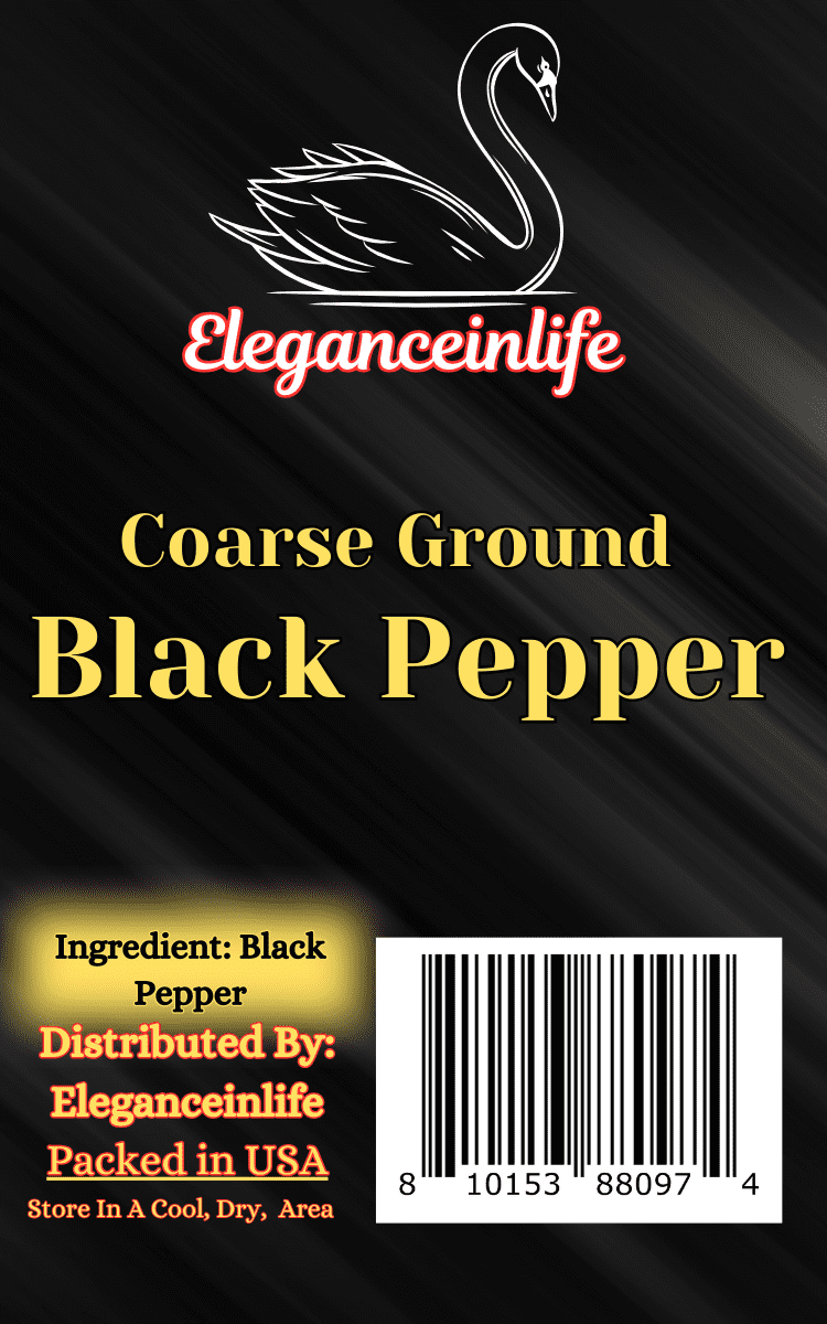 Eleganceinlife Coarse Ground Black Pepper, 12.7 oz (360g) - Packed in USA Pack of 2