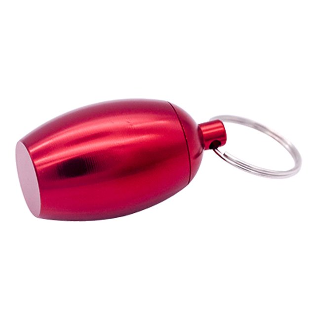 Llavero Impermeable Del Llavero Del Tenedor La Tableta de La Píldora de de La Aleación - rojo Colco Botella portátil a prueba de agua
