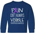 thumbnail image 3 of Inktastic Fibromyalgia Awareness Pain Isn't Always Visible Long Sleeve Youth T-Shirt, 3 of 5