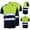 Light Green, variant on Men's Hi-Vis Reflective Work T-Shirt, Breathable Short Sleeve Safety Shirt, High Visibility Construction/Traffic Uniform with Reflective Strips, 2 Colors, S-3XL