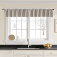 thumbnail image 2 of Patin Stone Valances for Windows 16 Inch Length 2 Pcs, Rod Pockets Room Darkening Rustic Kitchen Curtains, Farmhouse Thermal Curtains Drapes for Bathroom Cafe, Each Panel 60" W x 16" L, 2 of 10