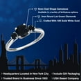 thumbnail image 2 of Gem Stone King 10K White Gold Black Onyx 3-Stone Ring for Women | 1.00 Cttw | Round 6MM | Gemstone December Birthstone | Size 9, 2 of 6