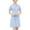 Blue, variant on Uniform Dress Women's Fashion Round Neck Short Sleeve Solid Color Work Dress for Medical Nursing Wear,Blue L