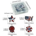 thumbnail image 4 of 4pcs 4 styles Enamel Pins Independence Day Zinc Alloy Brooch for Backpack Clothes Mixed color 28~32.5x20~30x1.3mm 1pc/style Alloy+Enamel, 4 of 7