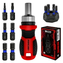 IRONCUBE 6 in 1  Multi Hex Screwdriver Set,  Magnetic Bit Drive Set with Interchangeable Ratchet Handle