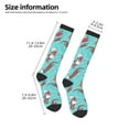 thumbnail image 2 of Naloa Sea Otters Family In Blue Water Thigh High Socks Extra Long Stretchy Sock Women Over Knee High Opaque Stocking Daily Wear, 2 of 6