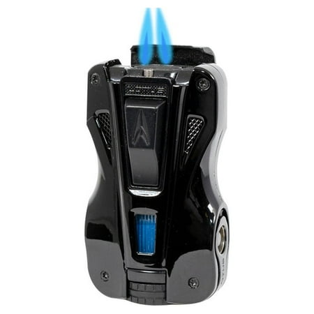 Lotus GT Twin Pinpoint Torch Lighter - Black