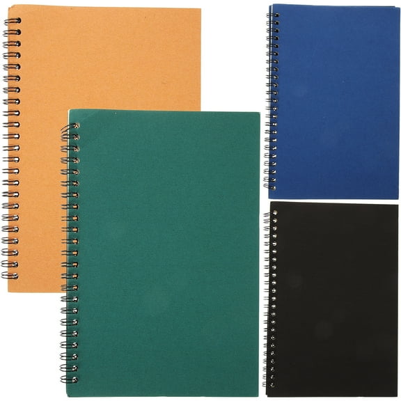MLINS  4 Pcs A5 Coil Notepad Time Management Jotter Grid College Ruled Notebook Work