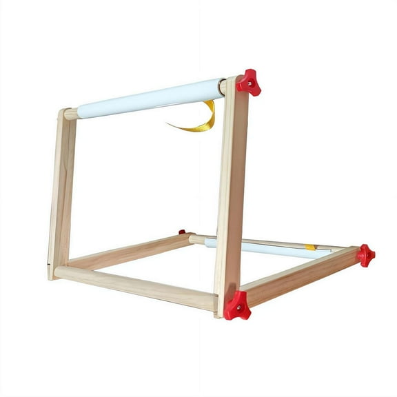 Wood Embroidery Hoop Holder Cross Stitch Scroll Frame Needlepoint Stand for Lap or Table Top Stitching Sewing Supplies Craft Tool