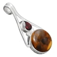thumbnail image 3 of Pietersite - Namibia and Garnet 925 Sterling Silver Pendant Jewelry P-1006 SDP154274, 3 of 5