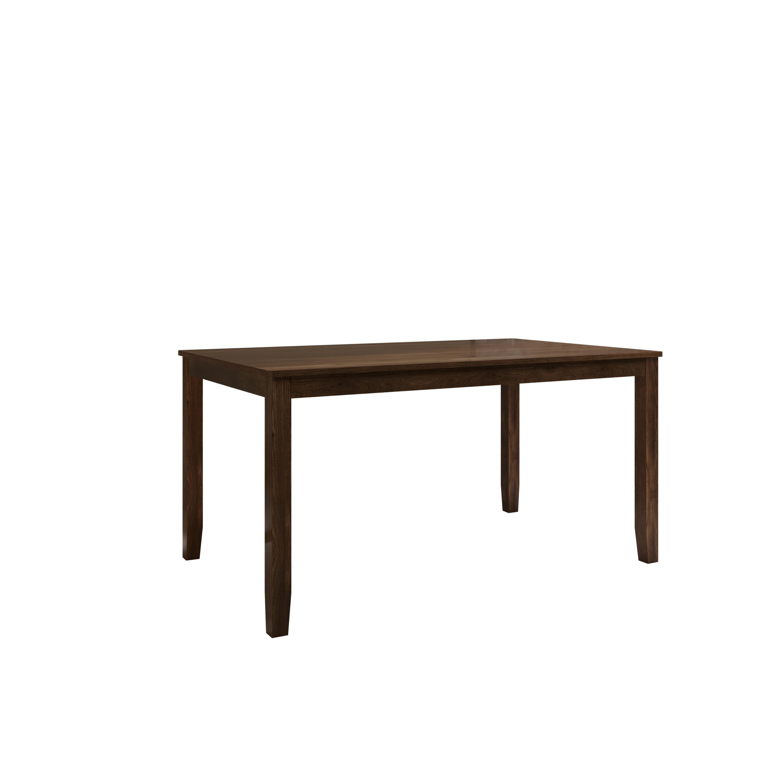 Home Design Ouray Dining Table, Brown - Wood Grain Embossed, Rectangular Table with Split Top, Sturdy Construction