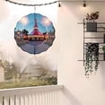 thumbnail image 4 of Vibrant Metal Hanging Wind Spinners & Chimes - Circular Pattern Design for Yard & Garden Perfect for Festive Outdoor Decor, 4 of 6