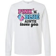 thumbnail image 3 of Inktastic Pink or Blue Auntie Loves You Long Sleeve T-Shirt, 3 of 5