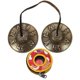 thumbnail image 1 of Yellow Brass Cymbal Bell for Religious Ceremony 1Set Percussion Instrument, 1 of 4