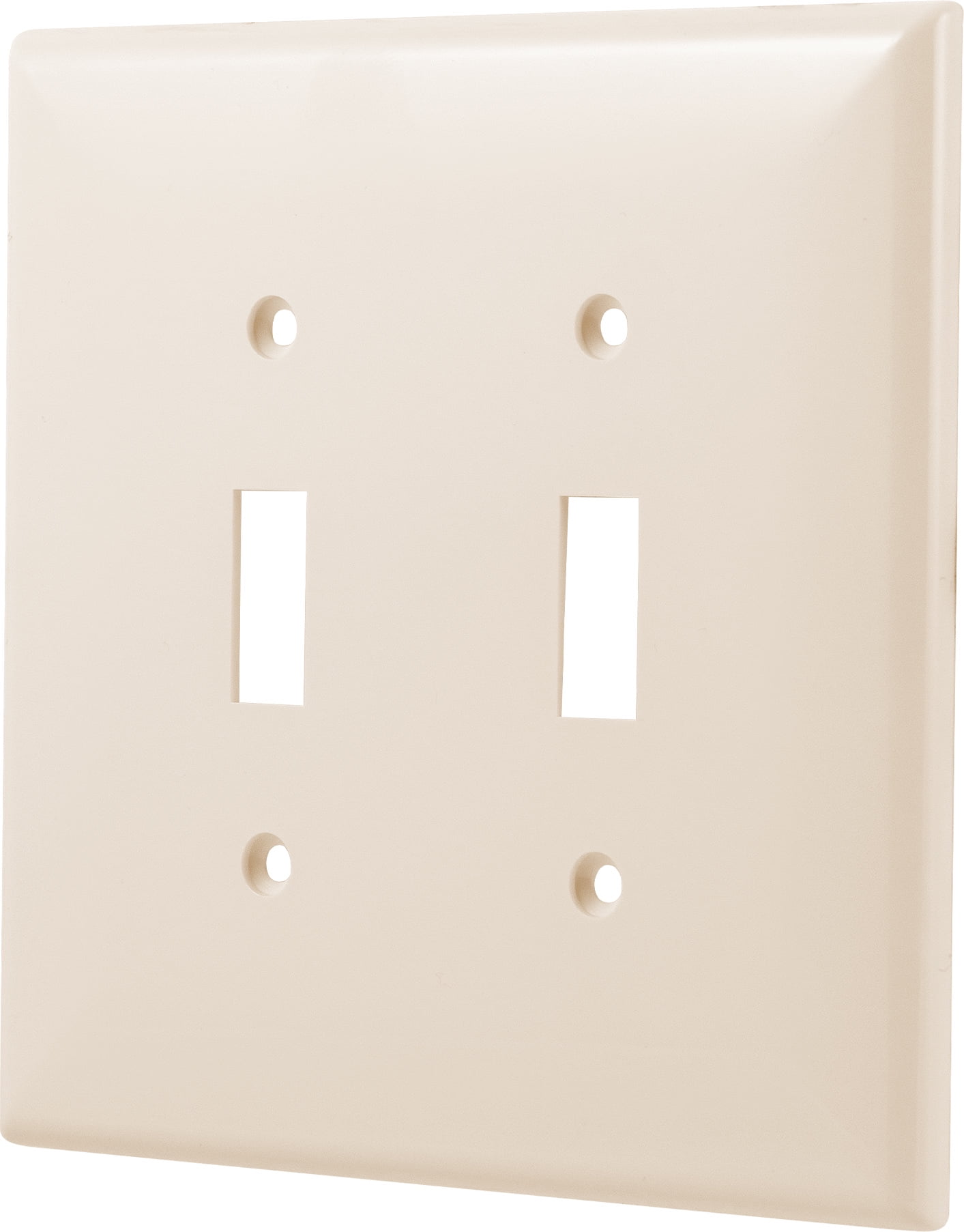 Hyper Tough Oversized Wallplate, Double Switch, Light Almond Nylon, 53141-T1