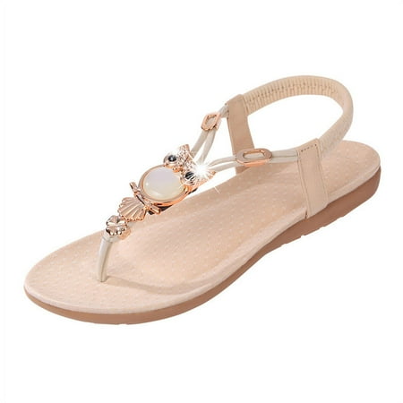 

Women s Rhinestone Gladiator Sandals Pingtan Wedding Sandals Gem Pearl Sparkling Bridal Bridesmaid Sandals Blue Bohemian Sandals beige 8.5 F114285