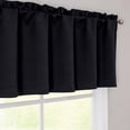 thumbnail image 5 of OVZME Black Blackout Valance for Window 14 Inches long, Small Window Kitchen Valance Curtain, Rod Pocket Cafe Valance for Living Room Bedroom Bathroom Laundry Basement, 60"W x 14"L, 1 Piece, 5 of 8