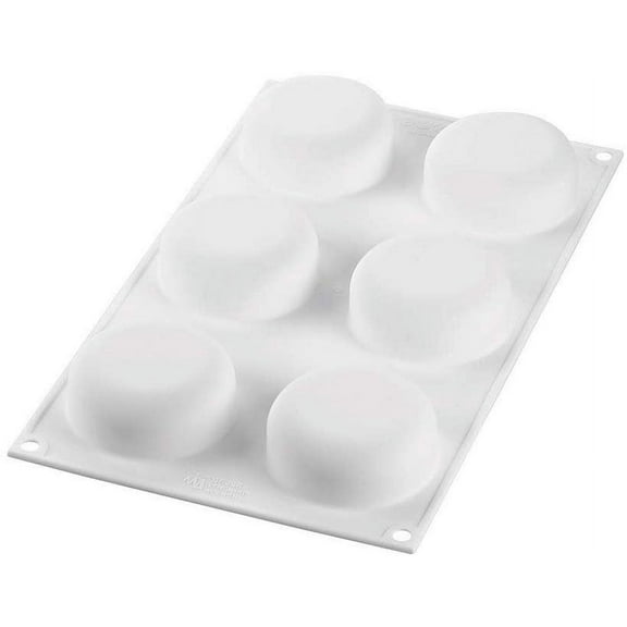 Silikomart"Universo 90" Silicone Mold with 6 Cavities, Each 2.63 Inch Diameter x 1.06 Inch High