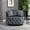 Gray, variant on Yoneston Oversized Tufted Barrel Chair, Round Velvet Accent Chair with 3 Pillows, Comfy Lounge Sofa Chair for Living Room Bedroom Hotel Office, Pink