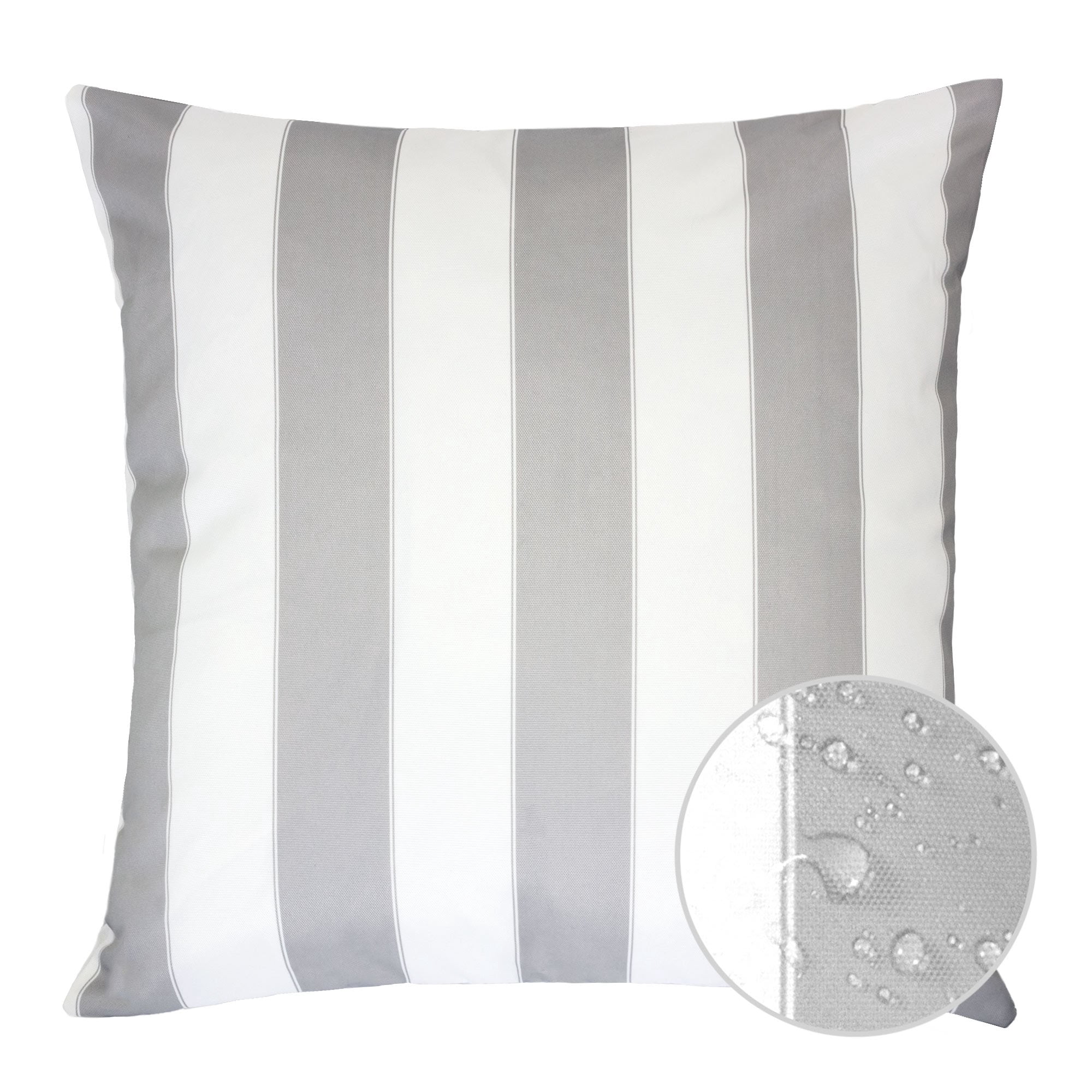 Bailey Gray Square Outdoor Throw Pillow