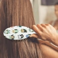 thumbnail image 4 of Boho Owl Hair Brush - Watercolor Owl Artwork on Ergonomic Handle, Smoothing Brush for Wet & Dry Hair, 4 of 5