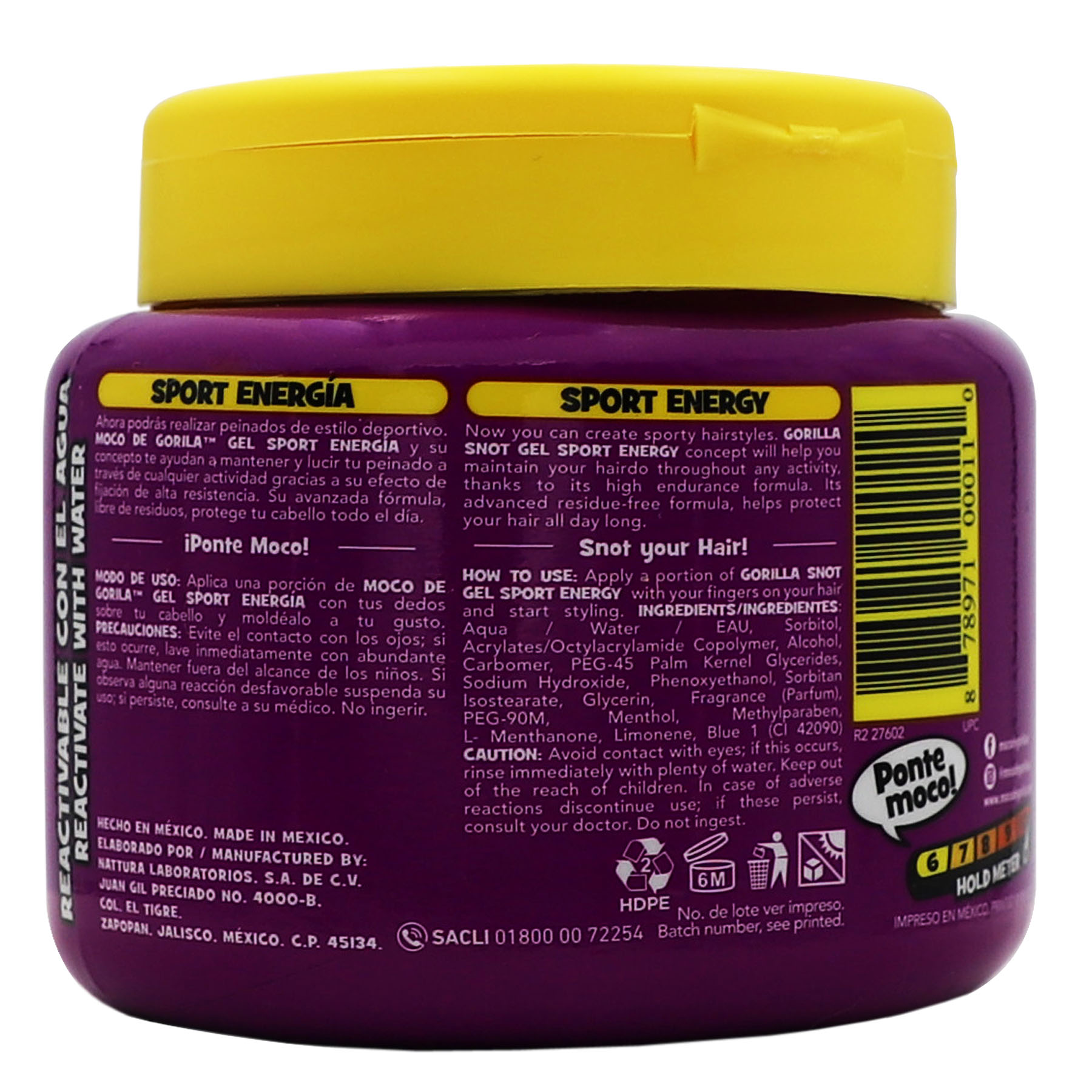 Moco De Gorila, Snot Gel Sport Energy Hair Styling Gel, Unisex, 9.52 oz. - image 3 of 4