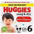 thumbnail image 3 of Huggies Snug & Dry Leakproof Baby Diapers, Size 6 (35+ lbs), 126 Count (Select for More), 3 of 15