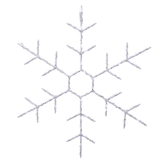Decoración de copos de nieve iluminados para exteriores, celebraciones, 36 cm, LED