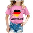 thumbnail image 1 of TZEWGL T-Shirts For Toddler Heart Flag Print Short Sleeve Round Neck Top For Baby size 3-4T, 1 of 4