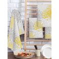 thumbnail image 2 of Yellow White Kitchen Dish Towels for Drying Dishes Set of 2, Abstract Grey Chrysanthemum Flower Floral Waffle Weave Microfiber Hand Tea Bathroom Towels Quick Dry & Absorbent Towel 15.7x23.6, 2 of 7