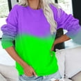 thumbnail image 2 of Busydd Womens Sweatshirts Gradient Color Crewneck Sweatshirts Long Sleeve Shirts for Women Casual Loose Oversized Hoodie Pullover Tops Fashion Fall Clothes with Pocket, 2 of 6