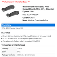 thumbnail image 2 of Window Crank Handle Set 2 Piece - Compatible with 1996 - 2014 Chevy Express 1500 1997 1998 1999 2000 2001 2002 2003 2004 2005 2006 2007 2008 2009 2010 2011 2012 2013, 2 of 2