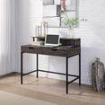 thumbnail image 4 of HomeStock Mediterranean Mastery Writing Desk and Hutch with Two Drawers in Ozark Ash, 4 of 6