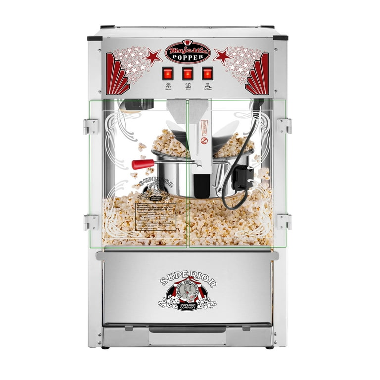 500 Watt Countertop Cinema Popcorn Maker w/ Built-In Stirring System. AC  Powered