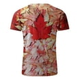 thumbnail image 3 of TIMIFIS T-Shirts pour Femmes Été Col Rond Manches Courtes Chandails Décontractés Vintage Feuille d'Érable Canadienne Imprimée T-Shirts, 3 of 3