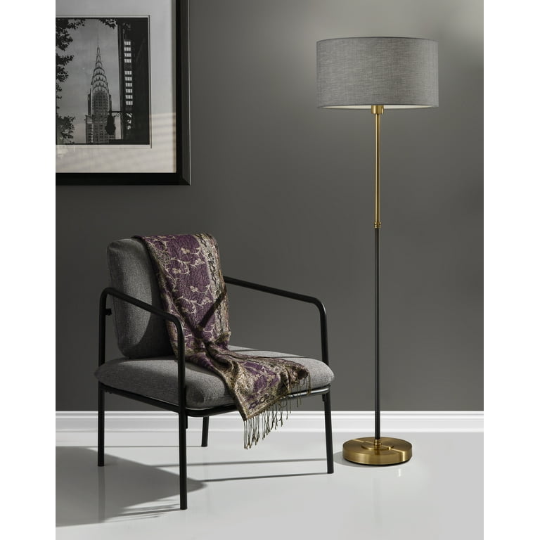 Black brass floor lamp deals
