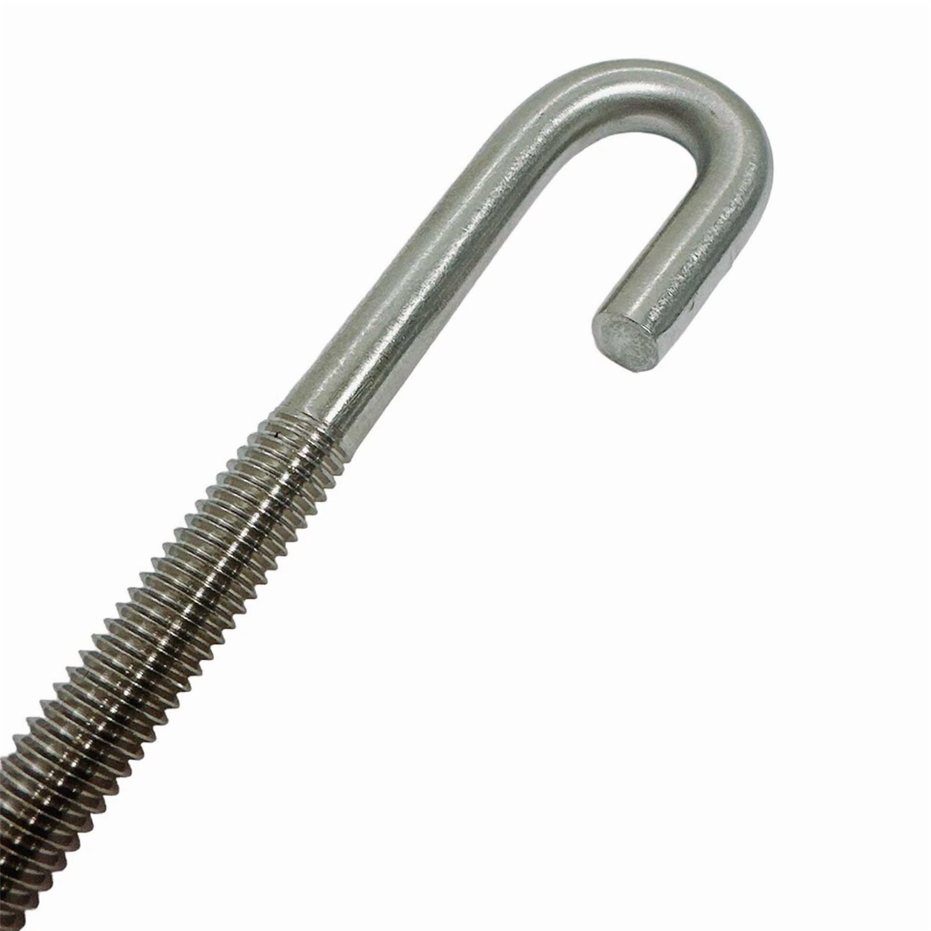 Zyler - Marine Boat 1/2" X 6" J Bolt Spring Hook J-Bolt J Hook Stainless Steel T316